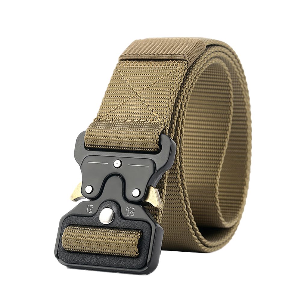 Heavy Duty Metal Buckle Military Tactical Waist Belt Brown Shop