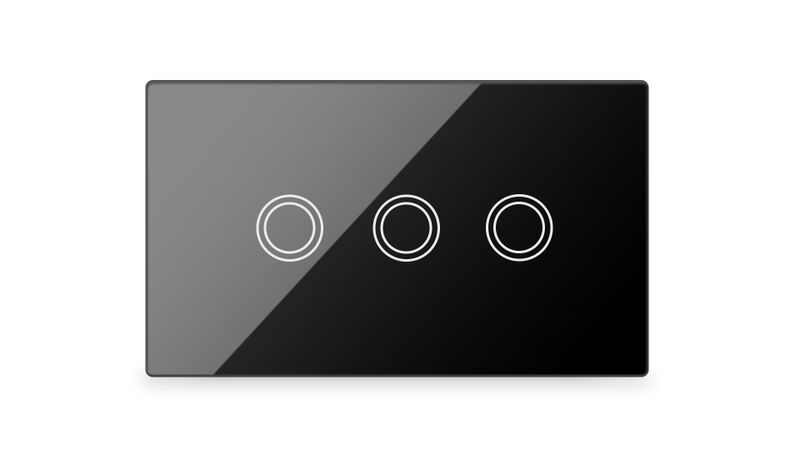 LifeSmart Smart Light Switch 3 Lanes - Socket 118/120 - Black
