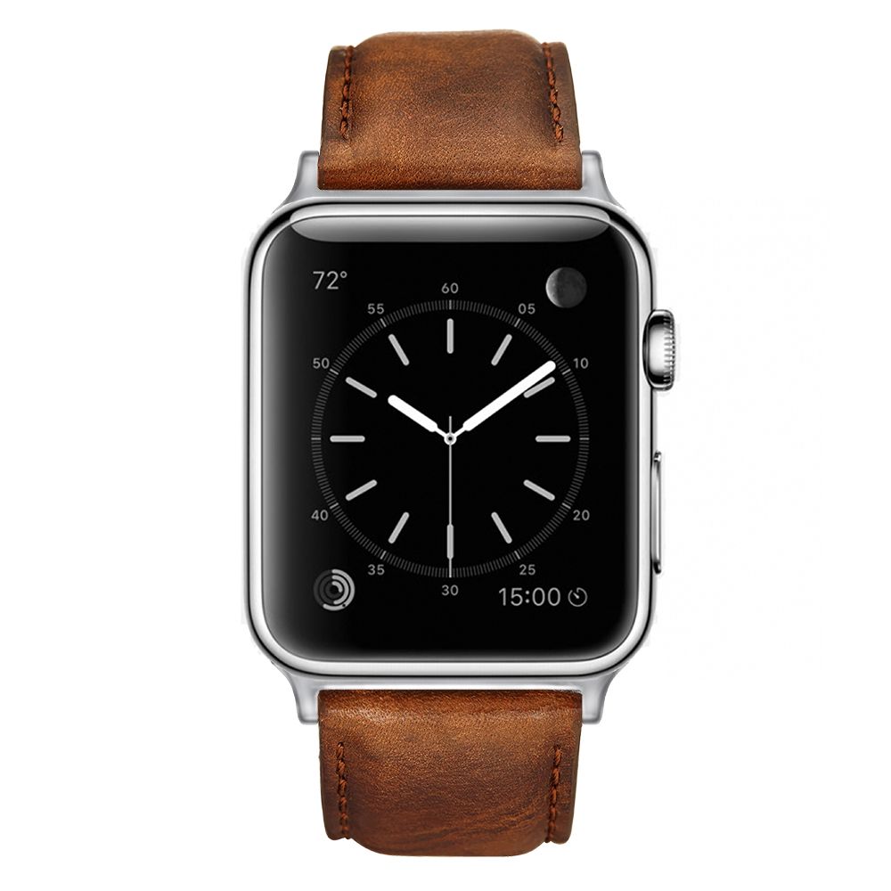 Colton James Leather Strap for Silver 38mm Apple Watch - Brown | Shop ...
