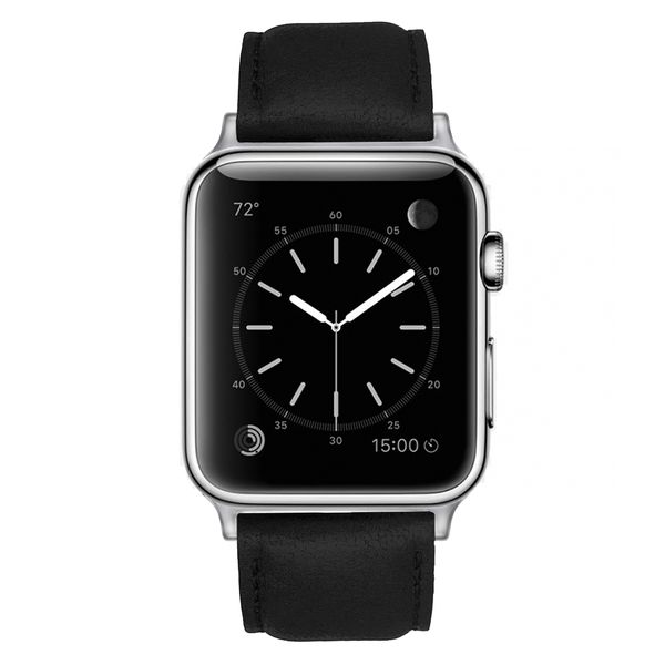 Colton James Leather Strap for Silver 38mm Apple Watch-Sandstone