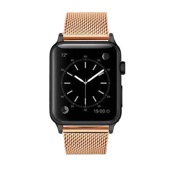 Colton James Mesh Strap for Black/Space Grey 38mm Apple Watch - Rose Gold