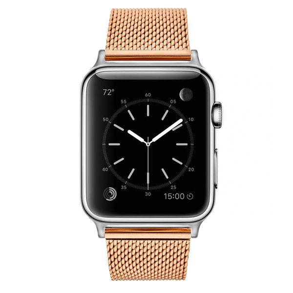 Colton James Mesh Strap for Silver 38mm Apple Watch - Rose Gold