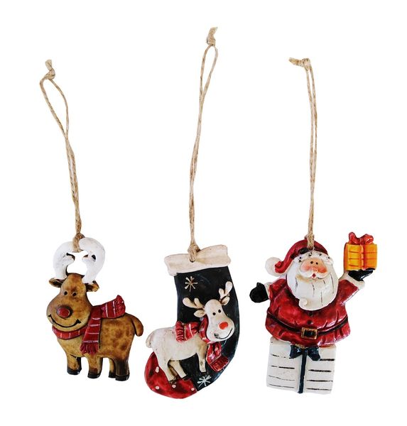 3pc Hanging Christmas Decorations - Set C