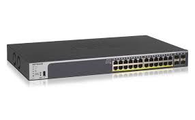 Netgear 28-Port Gigabit Ethernet PoE+ SMART SWITCH. 190W PoE Budget