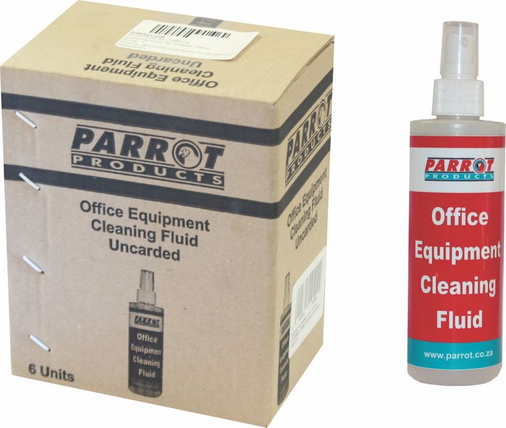 Parrot Products Office Equipment Cleaning Fluid (250ML Uncarded Box of 6)