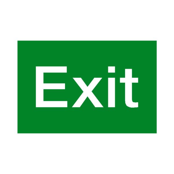 green exit light