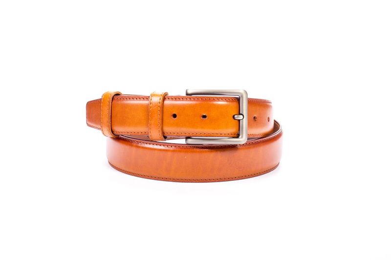 Carrera Men’s Leather Belt- W788 - Brown (Size: 36)