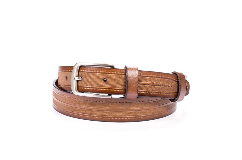 Carrera Men’s Leather Belt- W818 - Brown (Size: 36)
