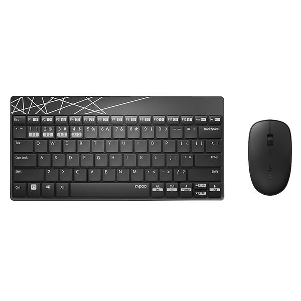 Rapoo 8000M Multi-mode Wireless Optical Combo Set - Black
