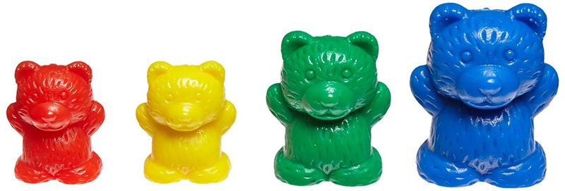 RGS Group - Education Weighted Bears Soft Rubber Counters - 32 Pieces