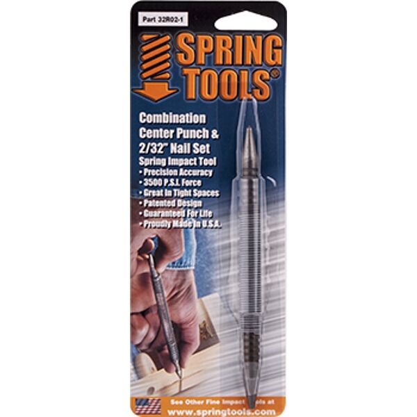 Spring Tool Combination Center Ounch &amp; 2/32" Nail Set