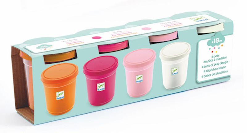 Djeco Play Dough - 4 Tubs of Sweet Colours