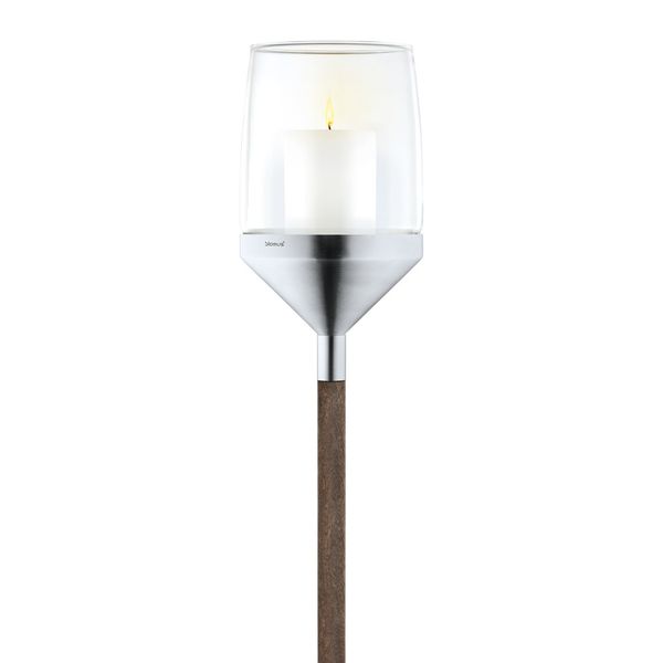 blomus Outdoor Candle on Beechwood Pole 65399 ATMO