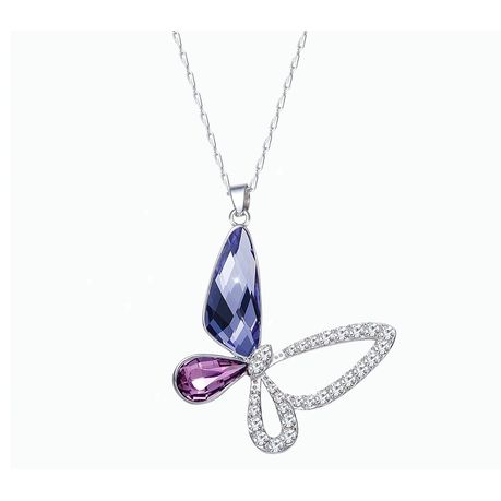 CDE Sterling Silver Butterfly bloom Necklace with Swarovski Crystals Daily Sale Shop