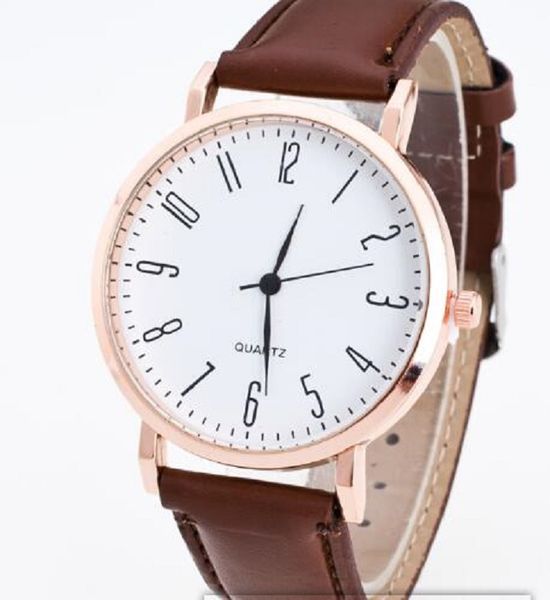 Miss Maxi Rose detail Brown Strap Analogue Watch