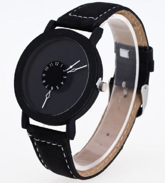 Miss Maxi Black Dial and Top Stitch Strap Analogue Watch