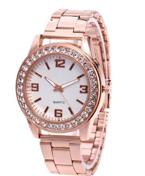 Miss Maxi Stone Bezel Metal Analogue Watch