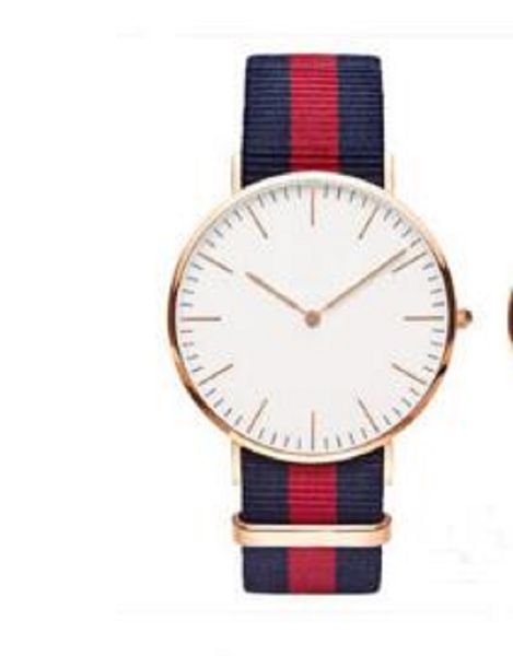 Miss Maxi White Dial Red/Navy Nylon Strap Analogue Watch