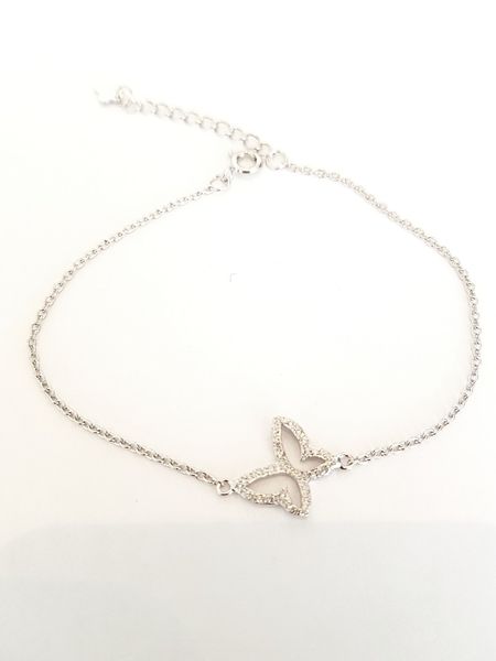 Miss Maxi Sterling Silver CZ Butterfly Bracelet