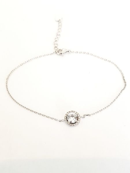 Miss Maxi Sterling Silver CZ Solitaire Bracelet