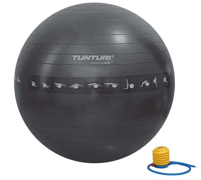 Tunturi Fitness Ball 65 cm Anti-Burst - Grey