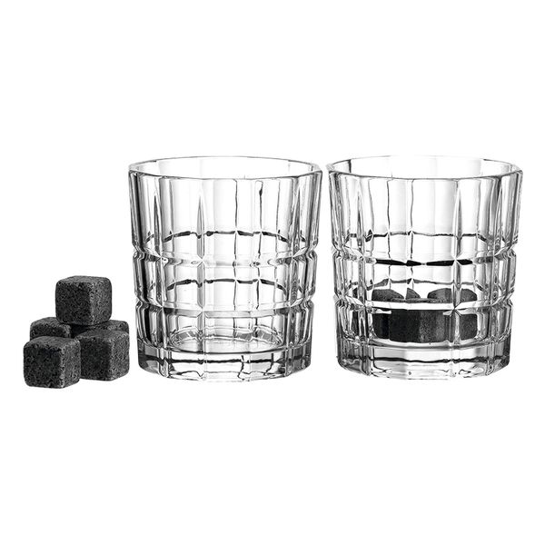 Leonardo Whiskey Gift Set: 2x Whisky Glasses with 8 Ice Stones SPIRITII