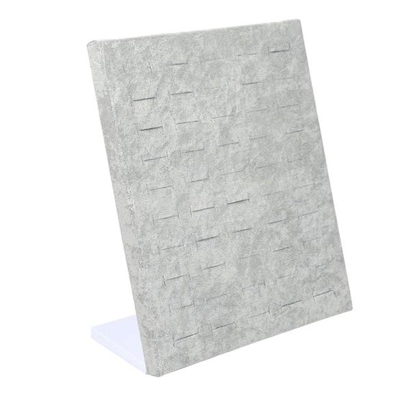 Velvet L Shaped Ring Display Storage Organizer - 50 Slot