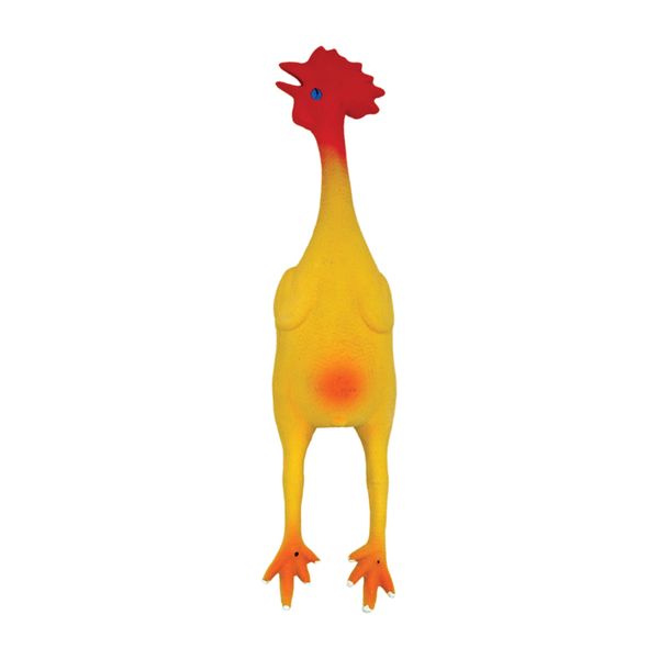 Latex Chicken Large with Peep Interactive Play Toy
