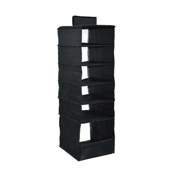 6 Tier Shelf Hanging Closet Organizer - Black