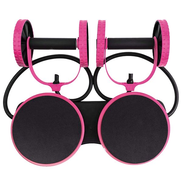 Multifunction Abdominal Exercise Wheel - Rose Red