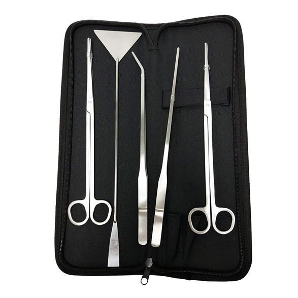 5 in 1 Stainless Steel Aquarium Aquascaping Tool Set - Silver