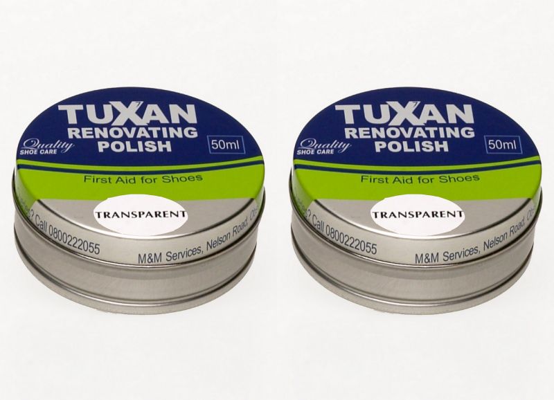 Tuxan Renovating Shoe Polish - 2 Pack (50ml + 50ml) (Transparent)