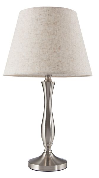 Metal Desk Lamp with Hessian Shade - Tl181 Satin