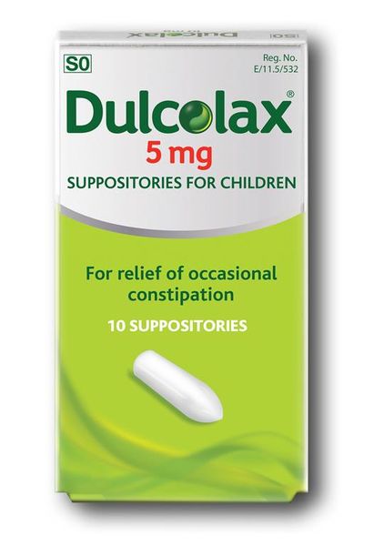 Dulcolax 5mg Suppositories Children 10's