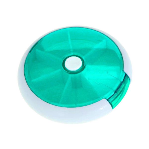 7 Slot Portable Travel Pill Box - Green