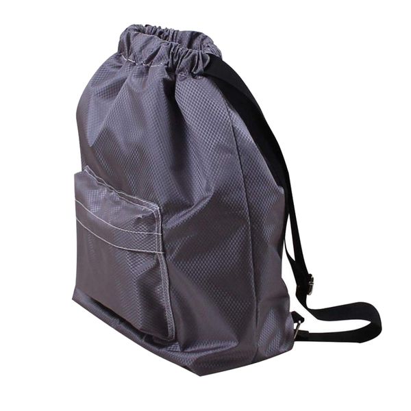 Wet &amp; Dry Separation Drawstring Shoulder Bag - Grey