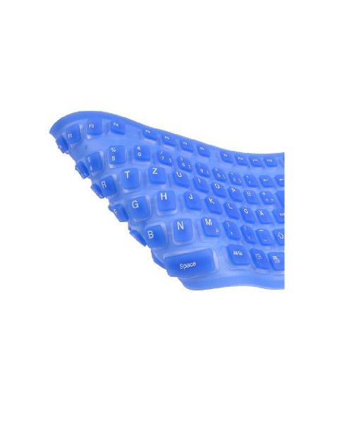 Silicone USB Flexible Keyboard - Blue