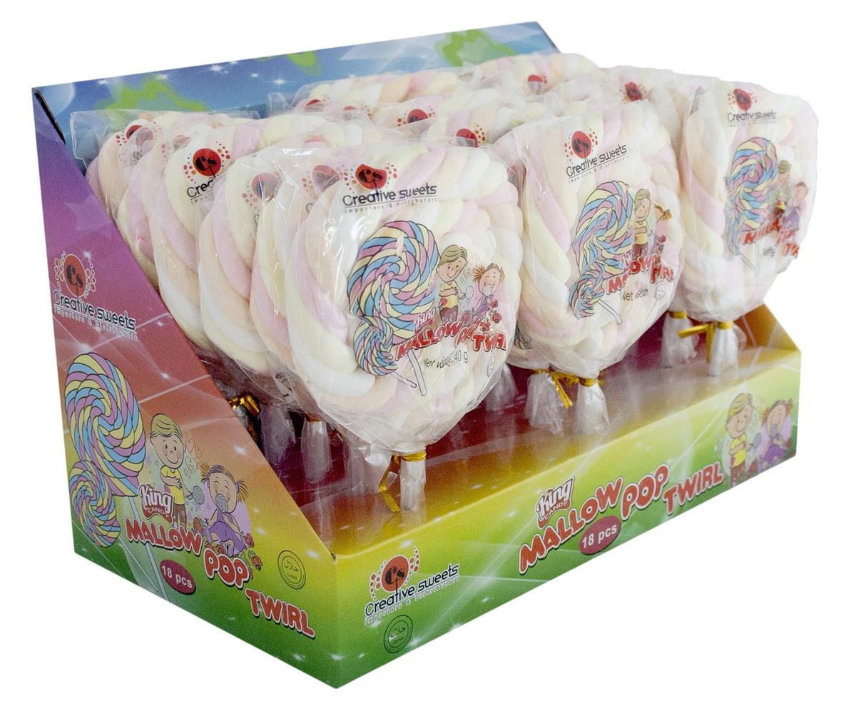 King Candy Marshmallow Pop Twirl 18 x 40g Shop Today. Get it