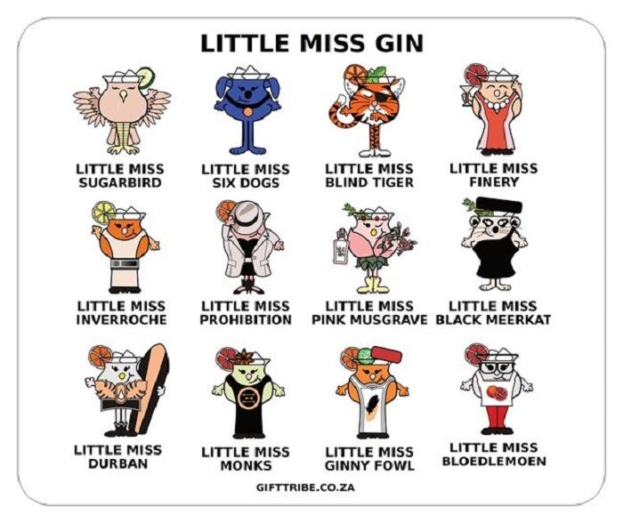 Gift Tribe Little Miss Gin SA A3 Poster Celebrating SA Craft Gin