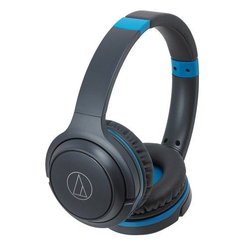 Audio-Technica Wireless On-Ear Headphones With Built-in Mic Blue