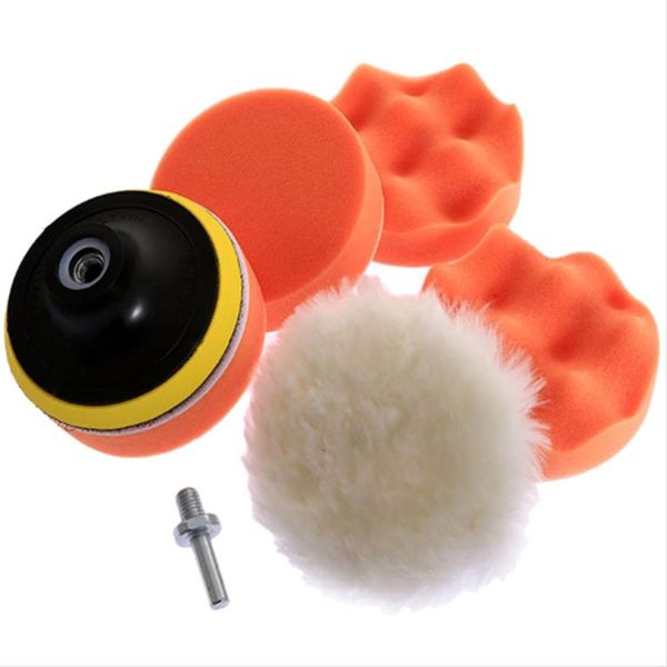 6 Inch Car Foam Drill Polishing Pad Kit - 7 Piece