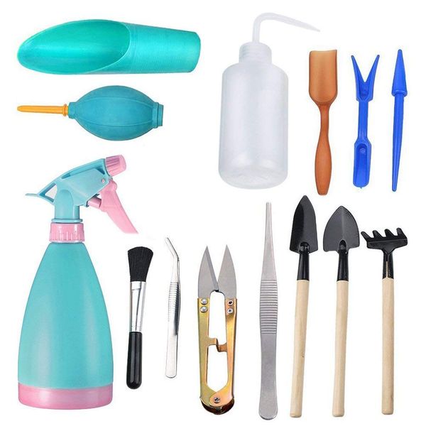 14 Pieces Mini Garden Hand Transplanting Succulent Tools Set