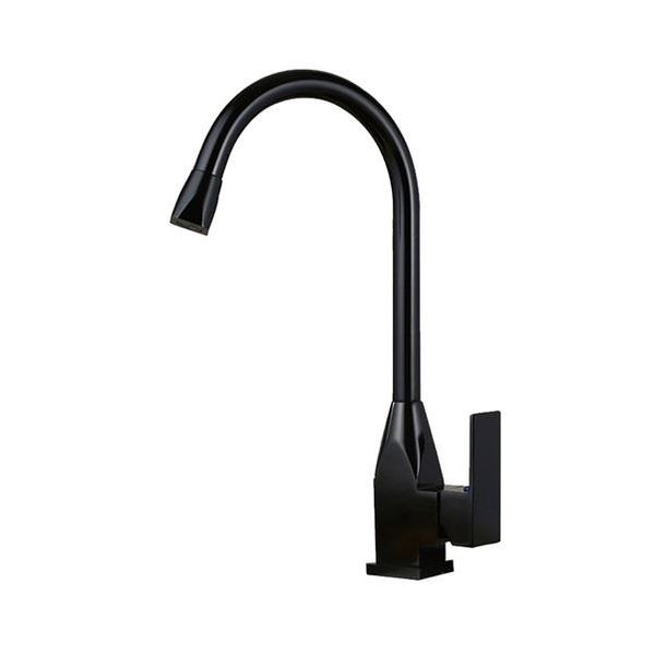 Single-Handle Bathroom Sink Faucet - Black