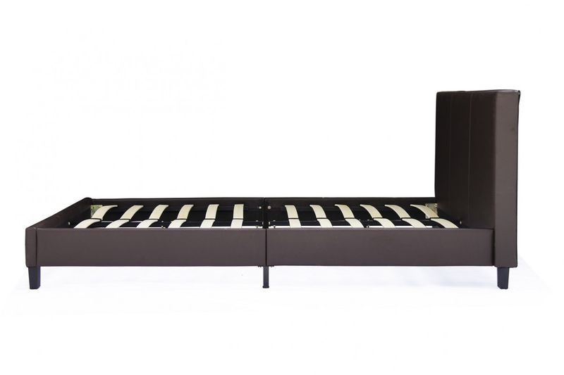 F/L - Alexandra Bed Unit - Double - Brown PU