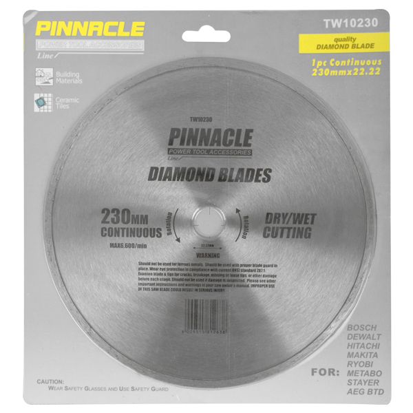 Diamond Blade Cont.Rim 230X22.22Mm Pinnacle Shop Today. Get it