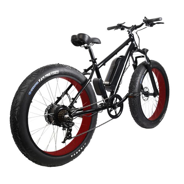 Fully Motorised All Terrain Electronic Bike - 26 inch Fat Tyre - Red