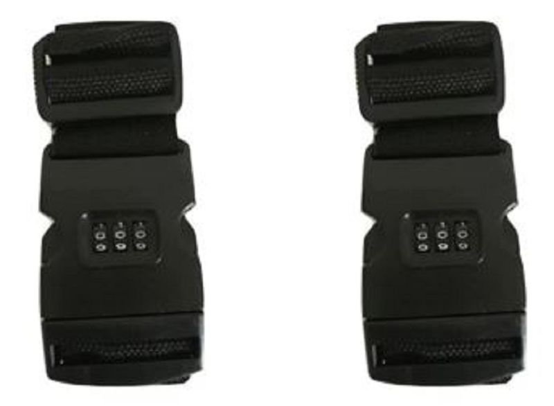 Luggage Straps.Bundle of 2 - Black