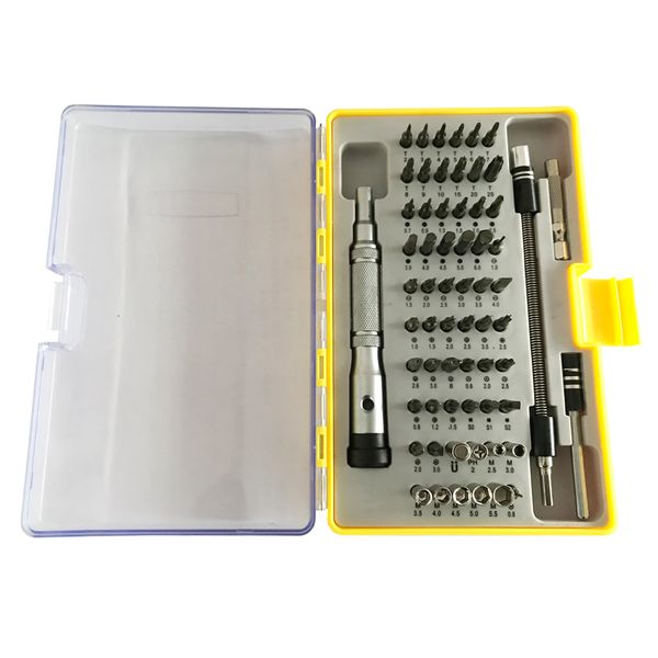 64 in 1 Precision Screwdriver Repair Tool Kit - Yellow