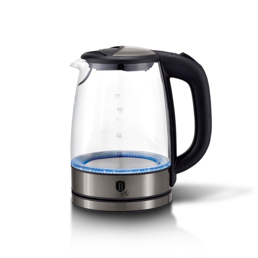 Berlinger Haus 2200W Electric Glass Kettle Carbon Metallic Buy Online in South Africa