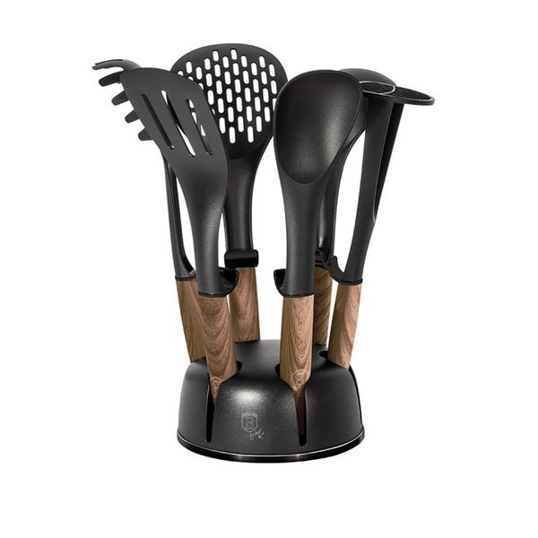 Berlinger Haus 7-Piece Non-Stick Kitchen Utensil Set - Ebony Maple